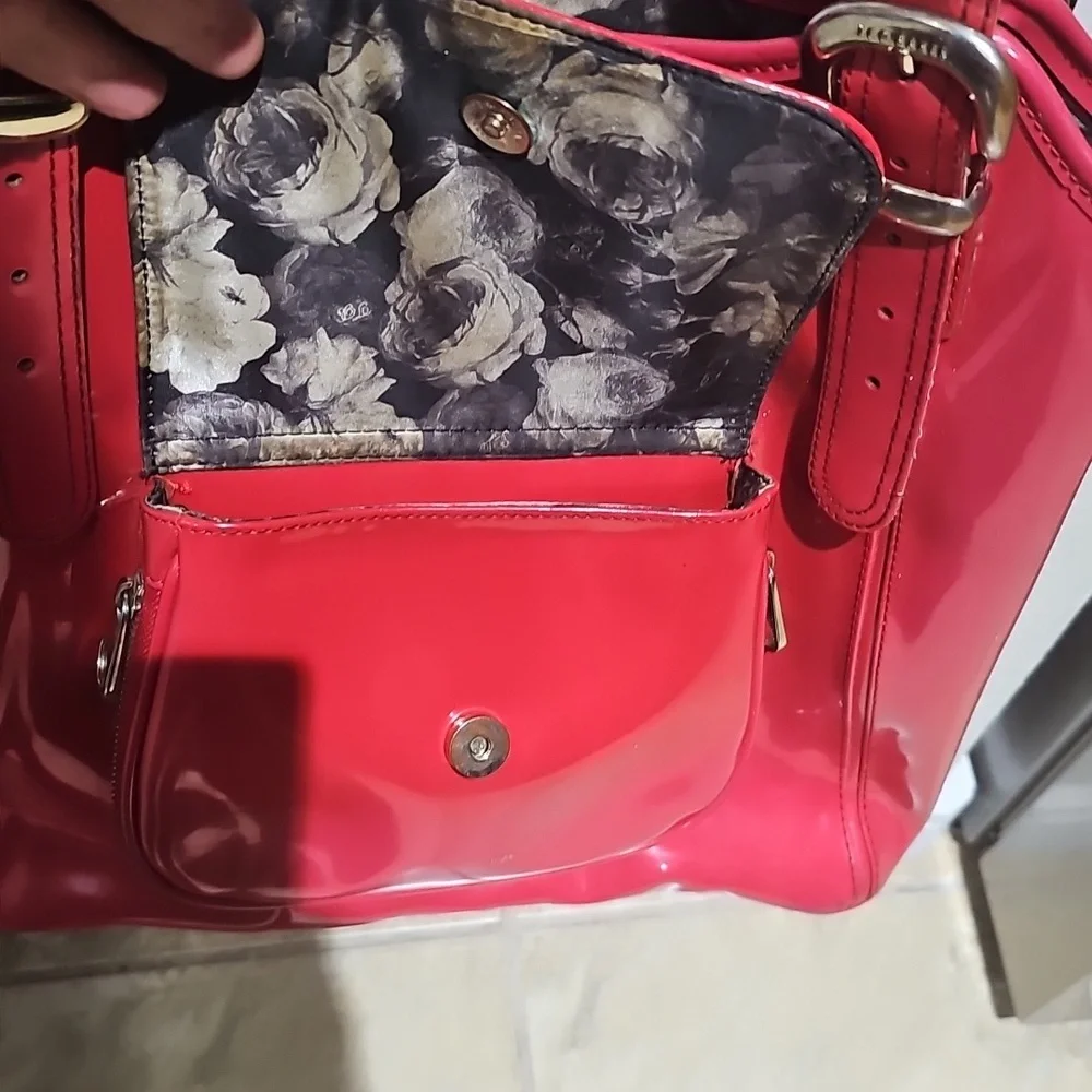 Ted Baker Y2K Tote Bag Patente Hot Pink Leather.